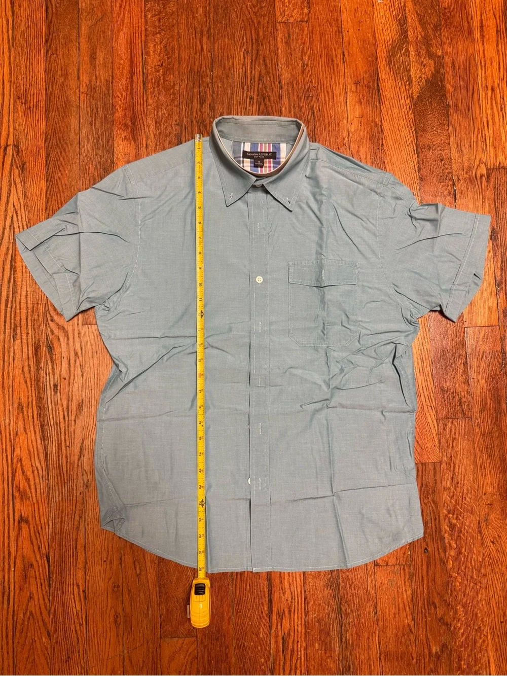 NWT Banana Republic Men's Short-Sleeve Button-Down Shirt in Light Blue